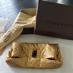 Louis Vuitton Gold monogram Jacquard Pochette Altair.